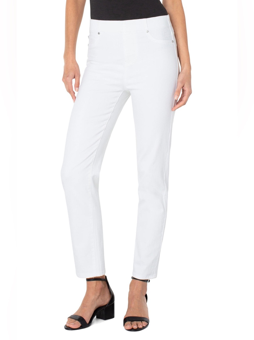 NWT Liverpool Chloe Slim Bright White Pull-on Jeans (4/27)
